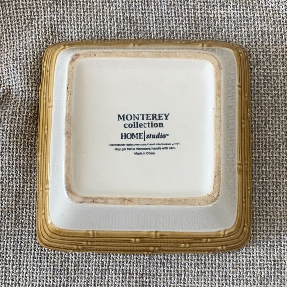 Ceramic square bowl bamboo design - Picture 4 of 4